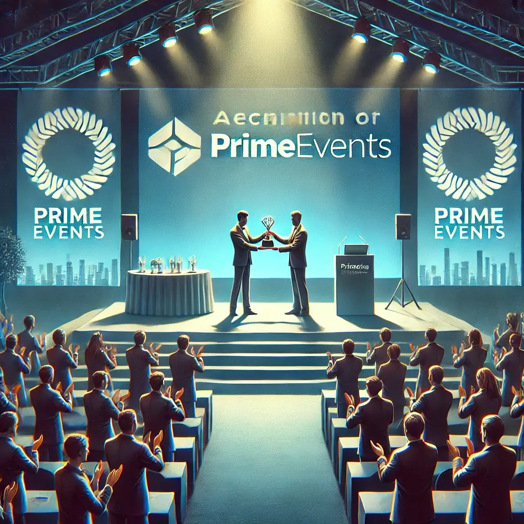 PrimeEvents receiving an award